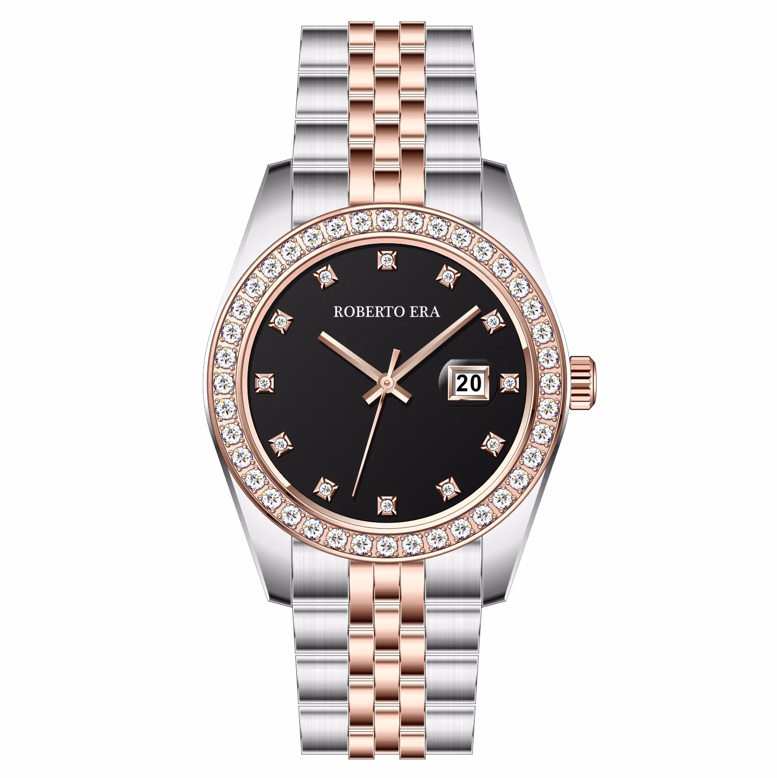 Roberto Era Women’s Crystal Watch All Stainless Steel 31mm – RE5656
