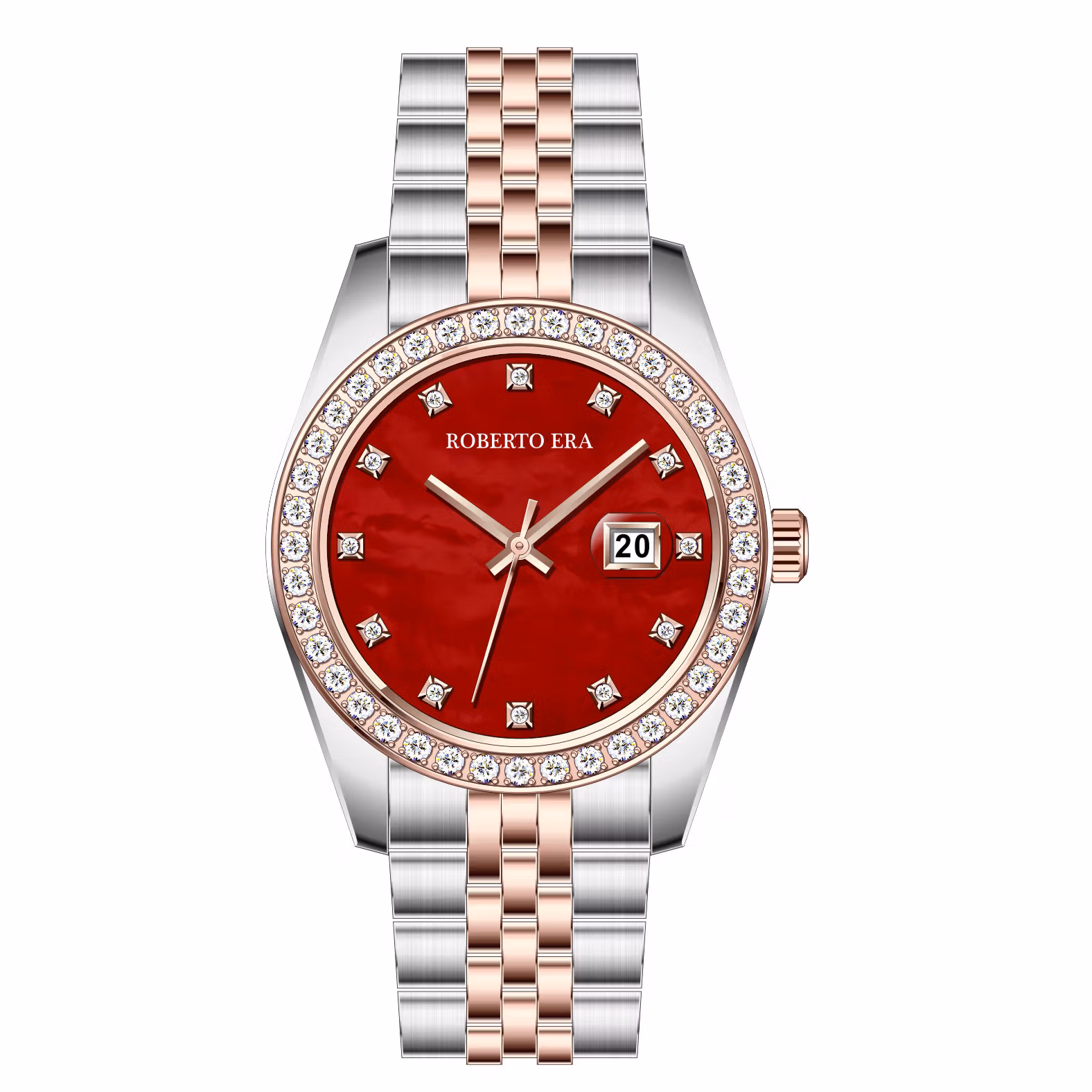 Roberto Era Women’s Crystal Watch All Stainless Steel 31mm – RE5652