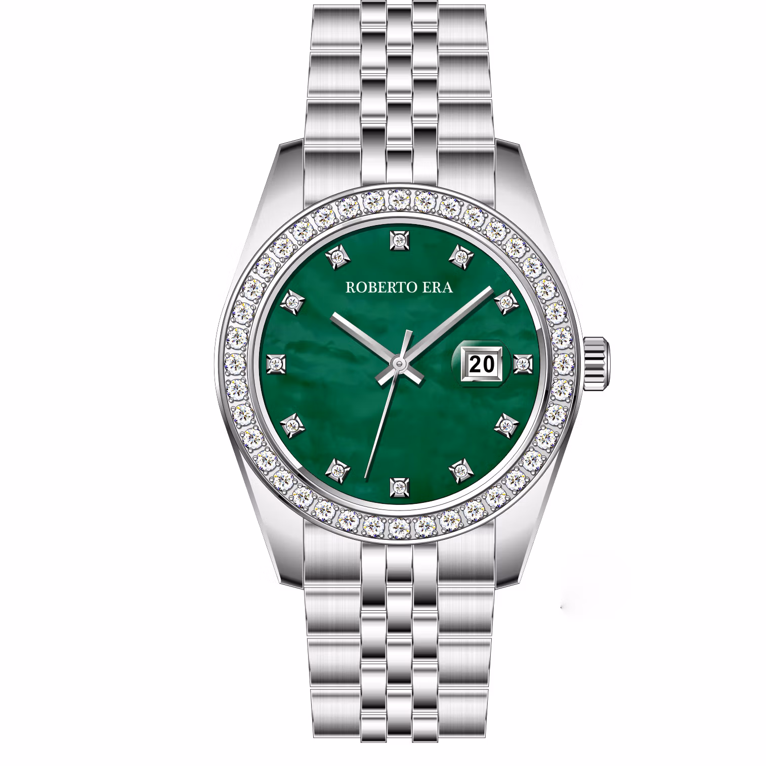 Roberto Era Women’s Crystal Watch All Stainless Steel 31mm – RE5659