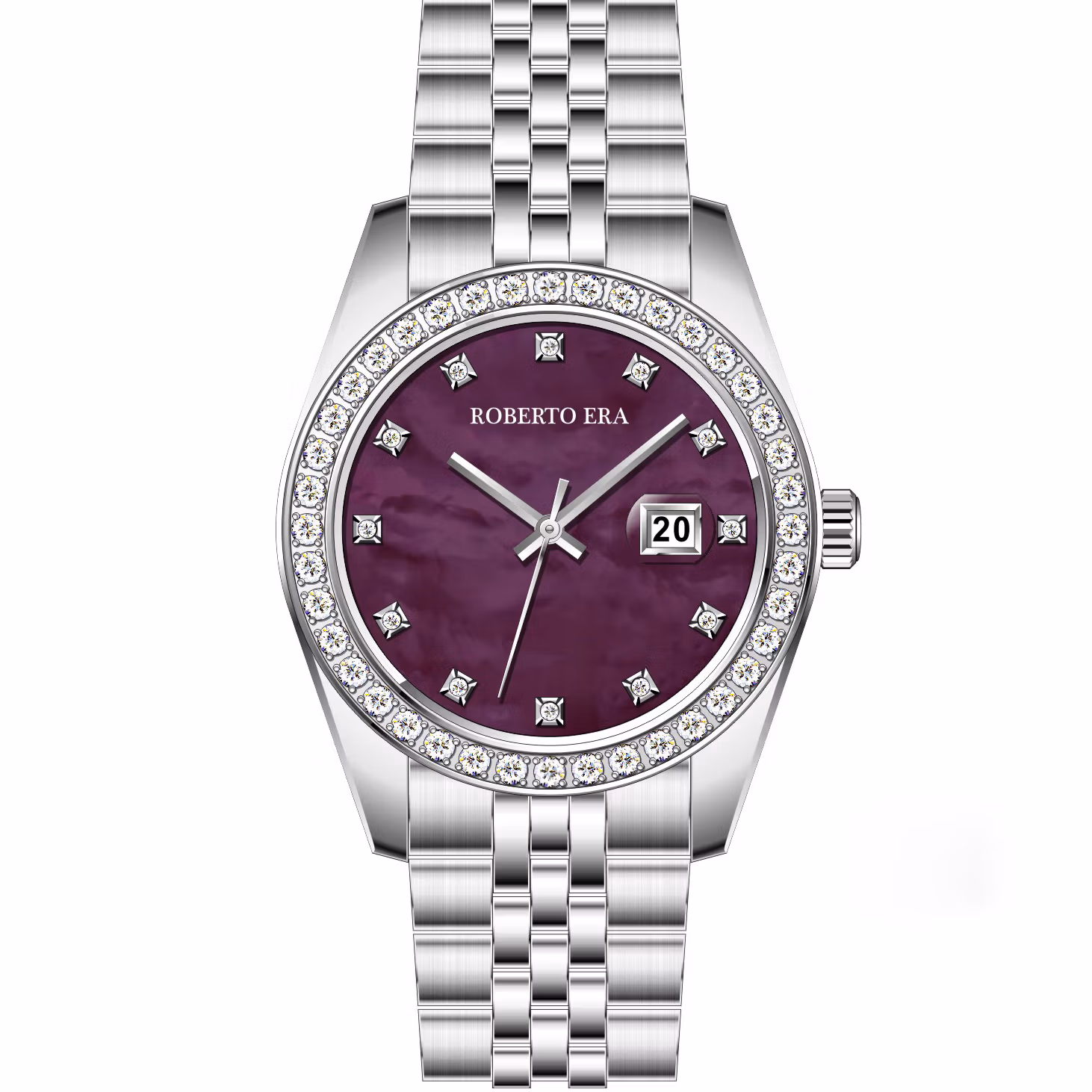 Roberto Era Women’s Crystal Watch All Stainless Steel 31mm – RE5651