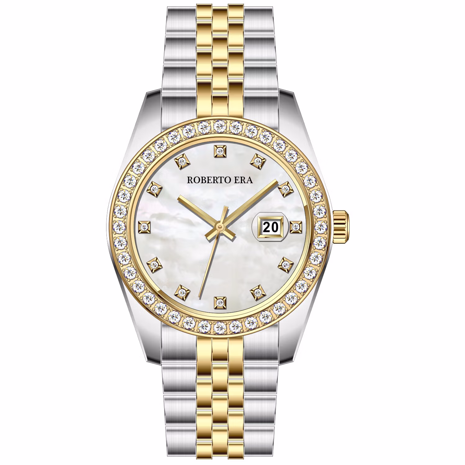 Roberto Era Women’s Crystal Watch All Stainless Steel 31mm – RE5653