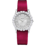 Roberto Era Watch With Red Silk Leather Strap Crystal 32mm