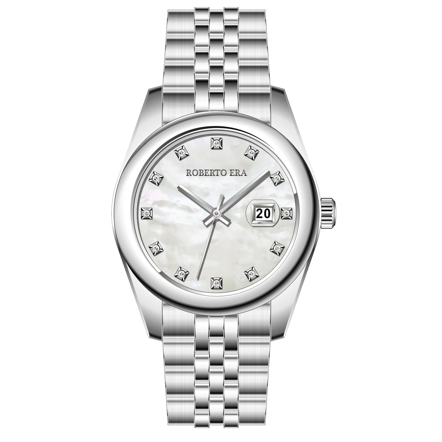 Roberto Era Women’s Crystal Watch All Stainless Steel 31mm – RE5682