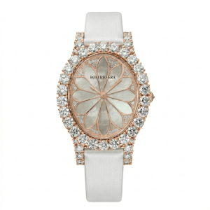 Roberto Era Watch Oval Silk Leather Strap Crystal 33mm – RE2200B